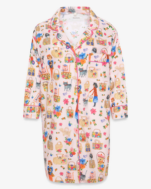 OohLaLa Cats Long Pyjama Shirt