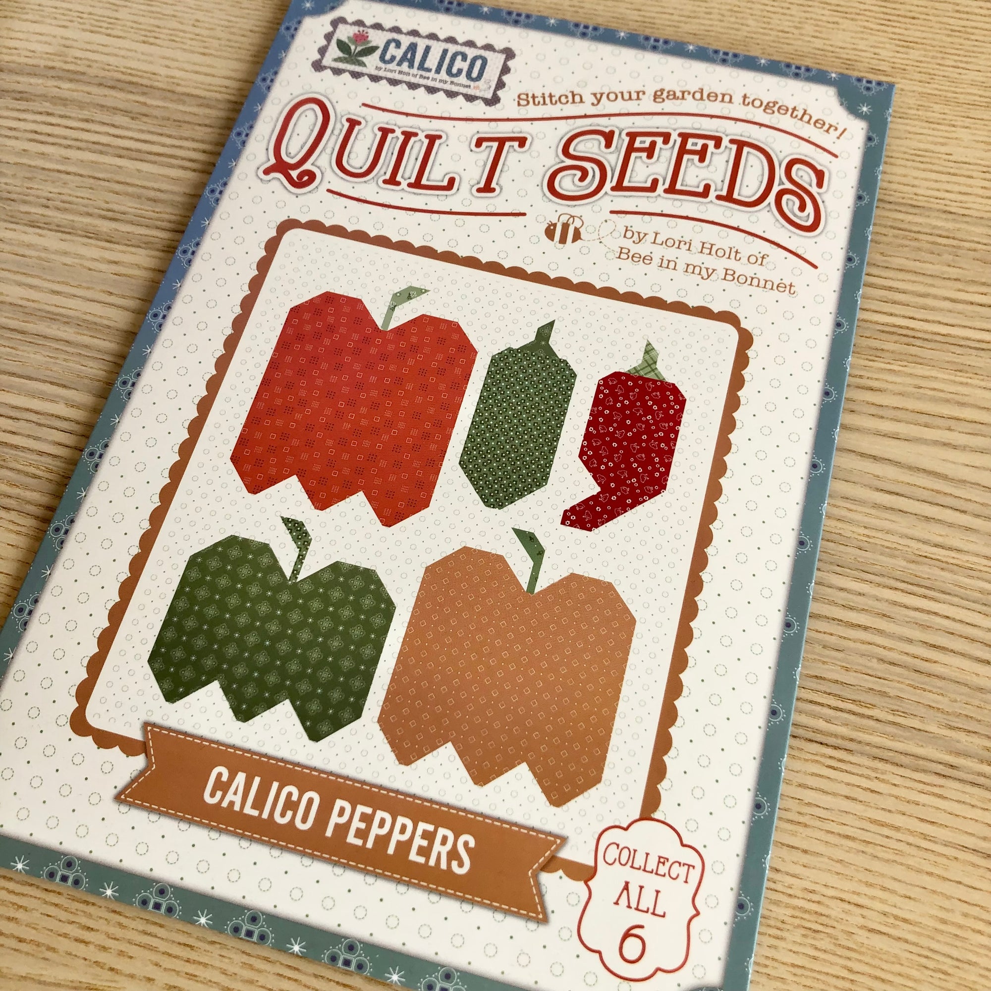 Quilt Seeds Block Pattern Calico Peppers