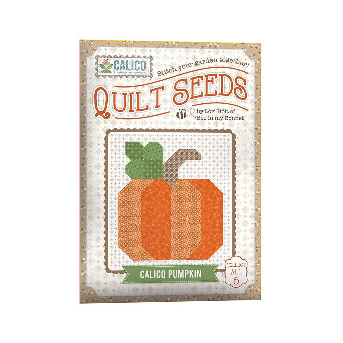 Quilt Seeds Block Pattern Calico Pumpkin