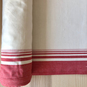 Farmhouse Toweling Edging Red on White