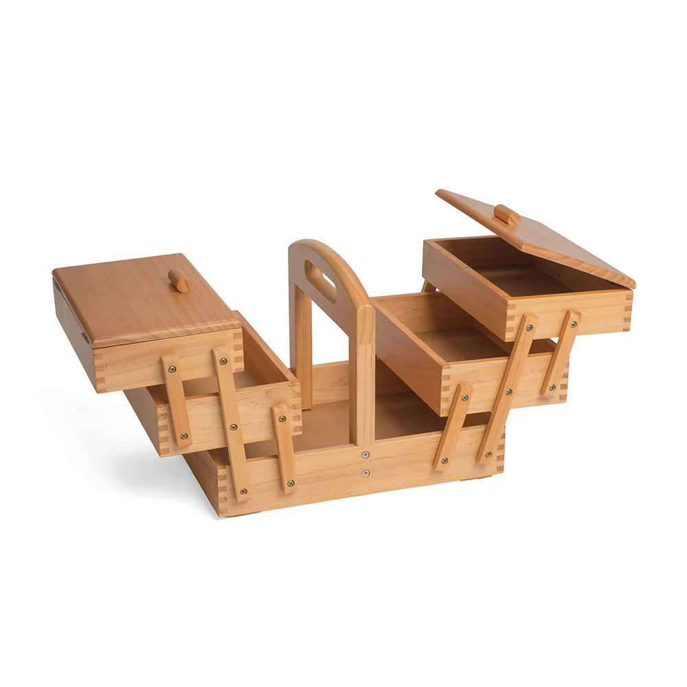Cantilever Wooden Sewing Box Medium