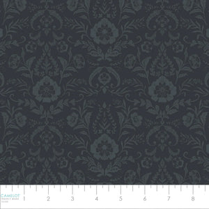 Dark Romance Opulent Damask Charcoal