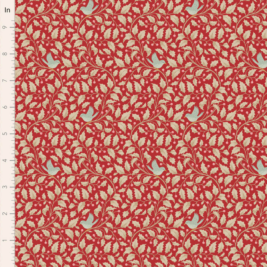 Merry Little Christmas Holly Red