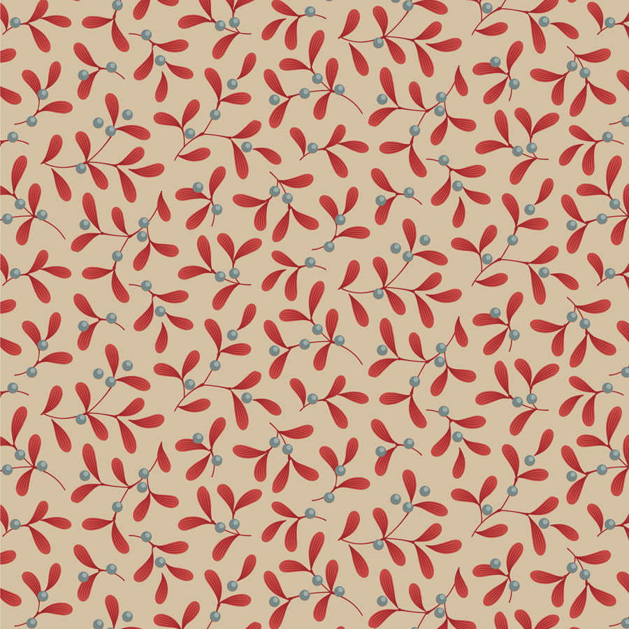 Merry Little Christmas Mistletoe Red