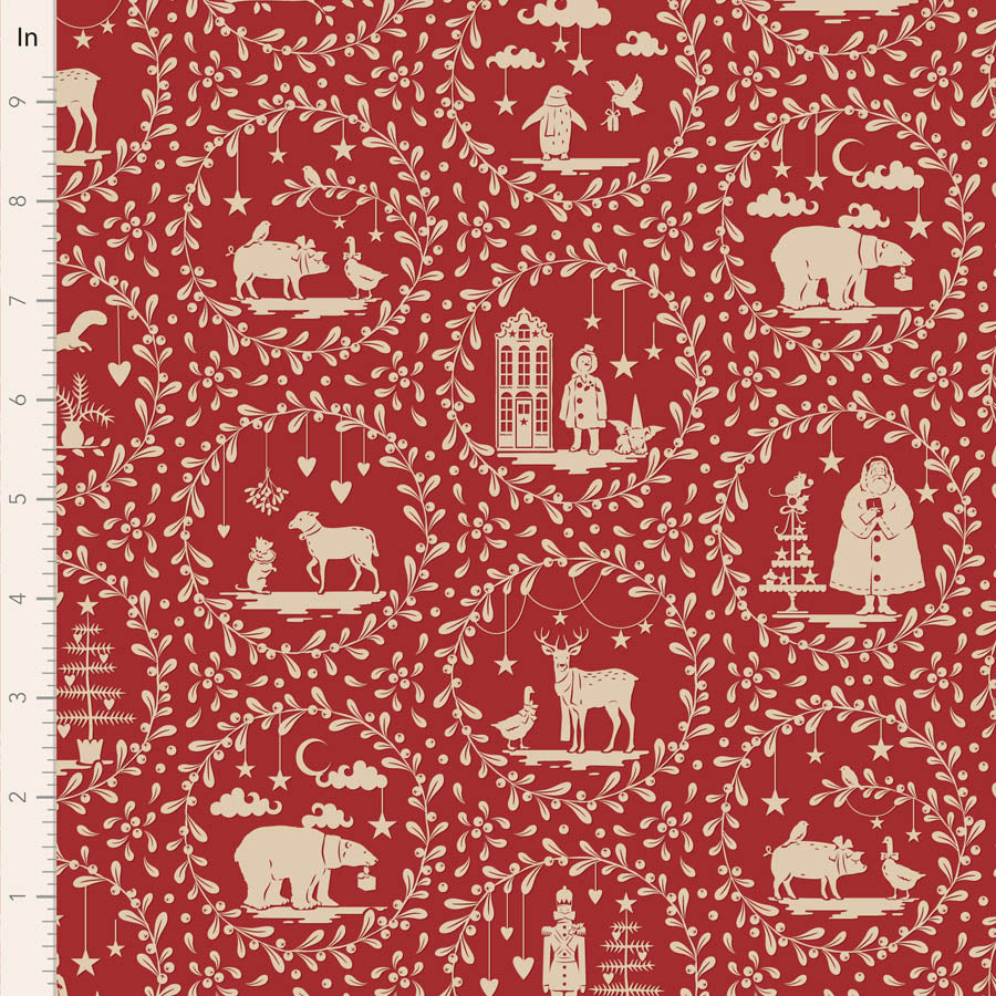 Merry Little Christmas Paperscenes Burgundy