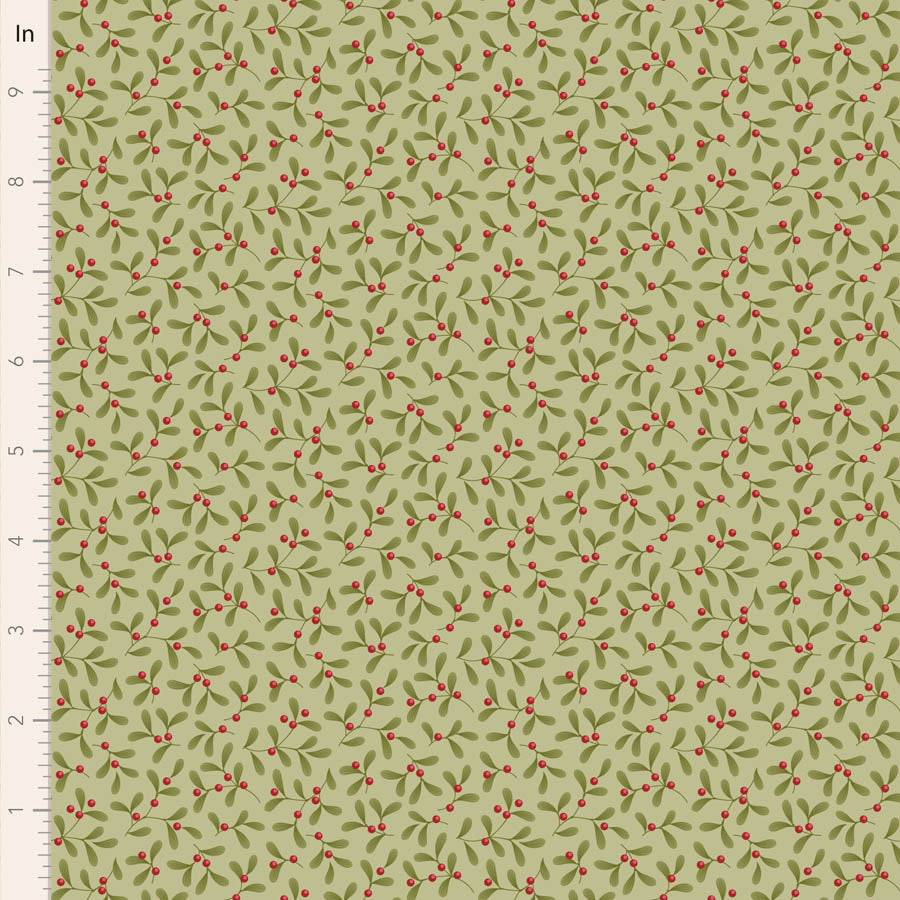 Merry Little Christmas Mistletoe Pistachio