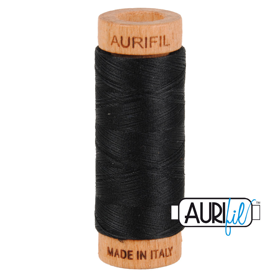 Aurifil 80wt Thread - Black 2692