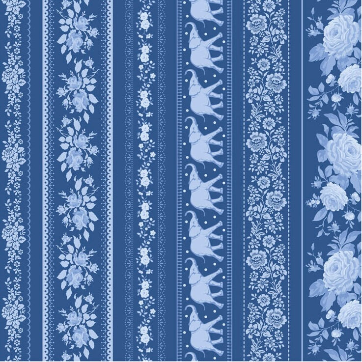 Tilda Somthing Blue Borders Night