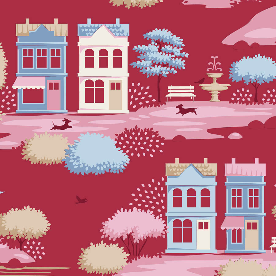 Tilda Village Life Village Burgundy *Pre-Order*