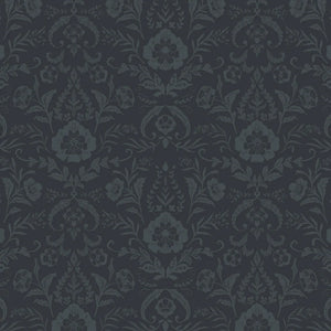 Dark Romance Opulent Damask Charcoal