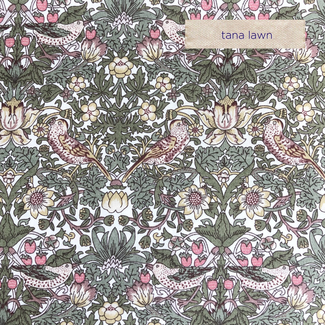 Liberty Tana Lawn Strawberry Thief Spring Green