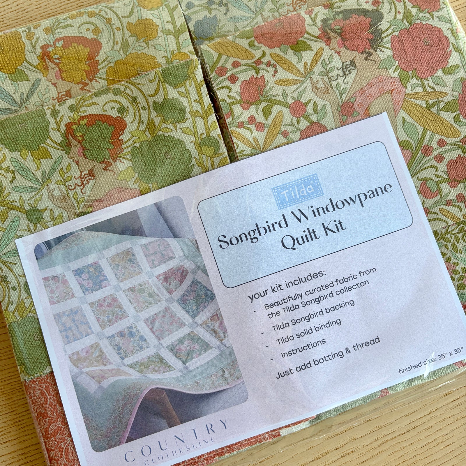 Songbird Windowpane Quilt Kit