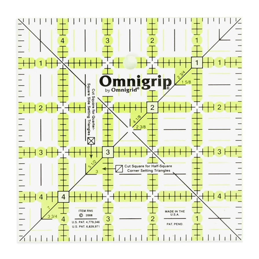 5" x 5" Omnigrip Non-Slip Ruler