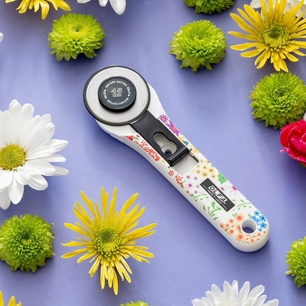 Olfa Splash 45mm Rotary Cutter Blooming Garden