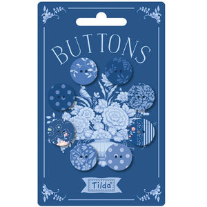 PRE-ORDER Tilda Somthing Blue Buttons Dark