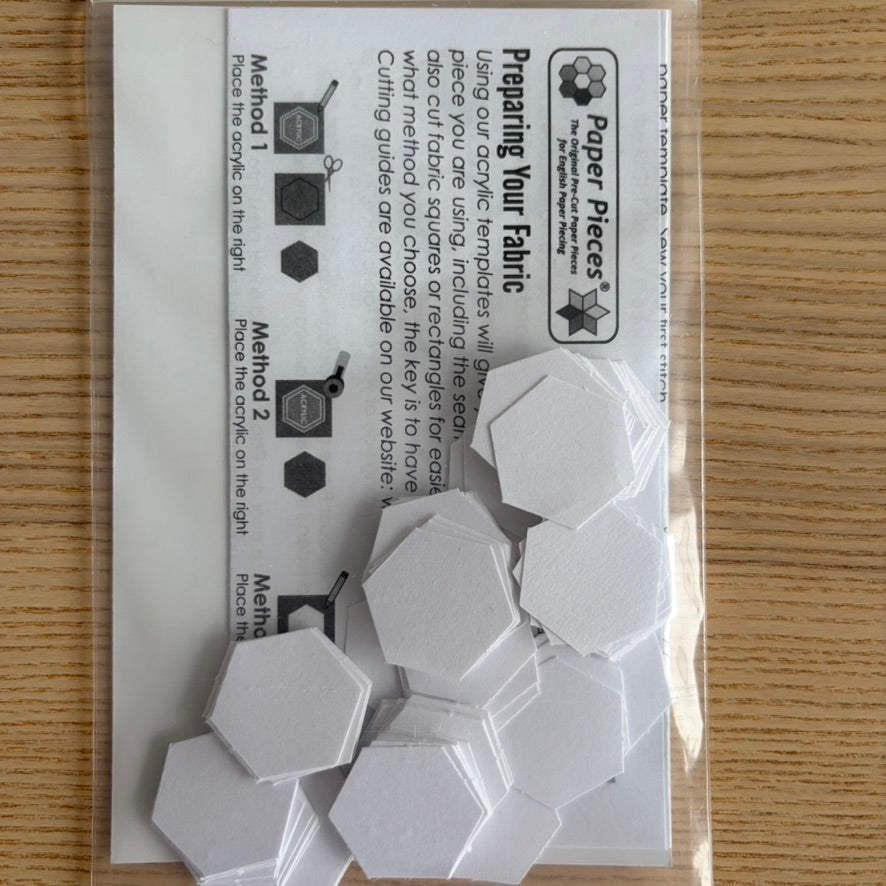 ½" Hexagon paper piecing templates