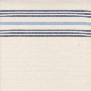Toweling Indigo and Light Blue Stripe on white