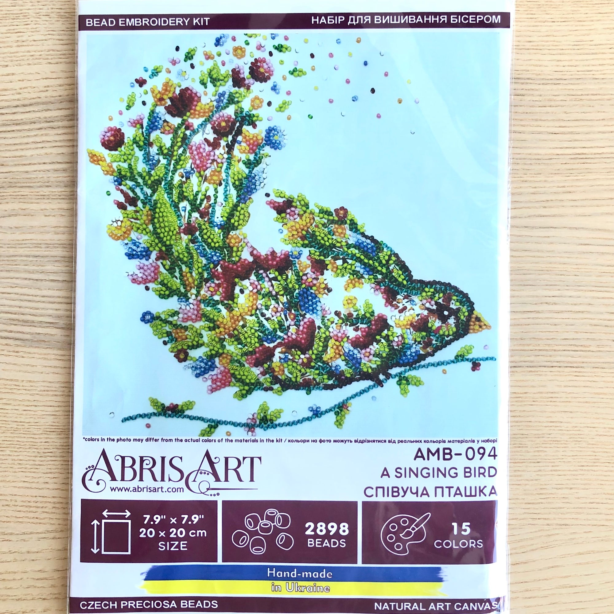 Bead Embroidery Kit Singing Bird