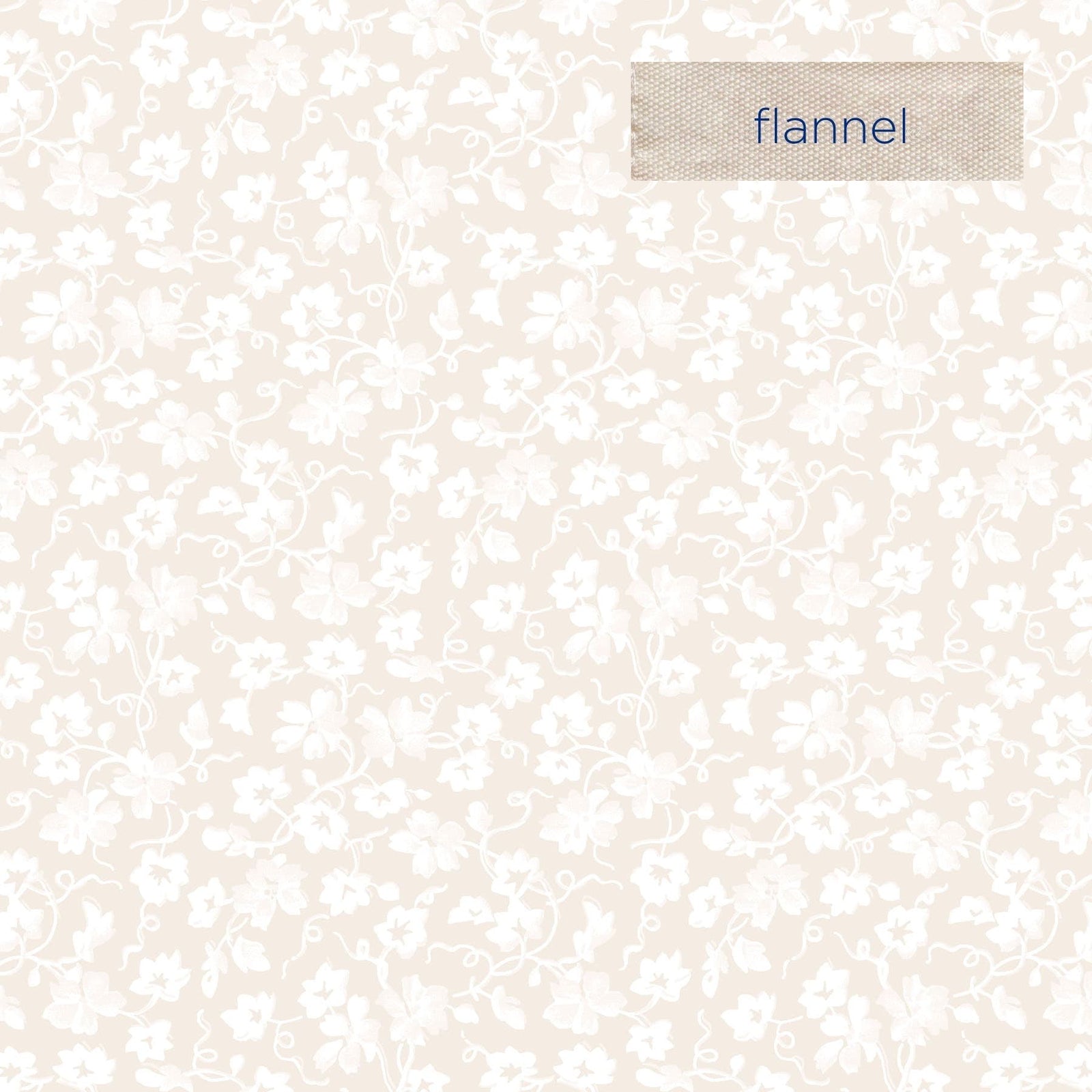 La Fleur Ditsy Cream Flannel