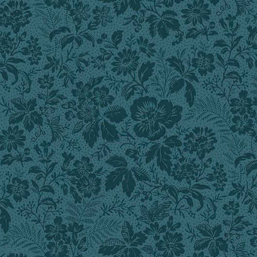 Glorious Garden Field Flowers Teal