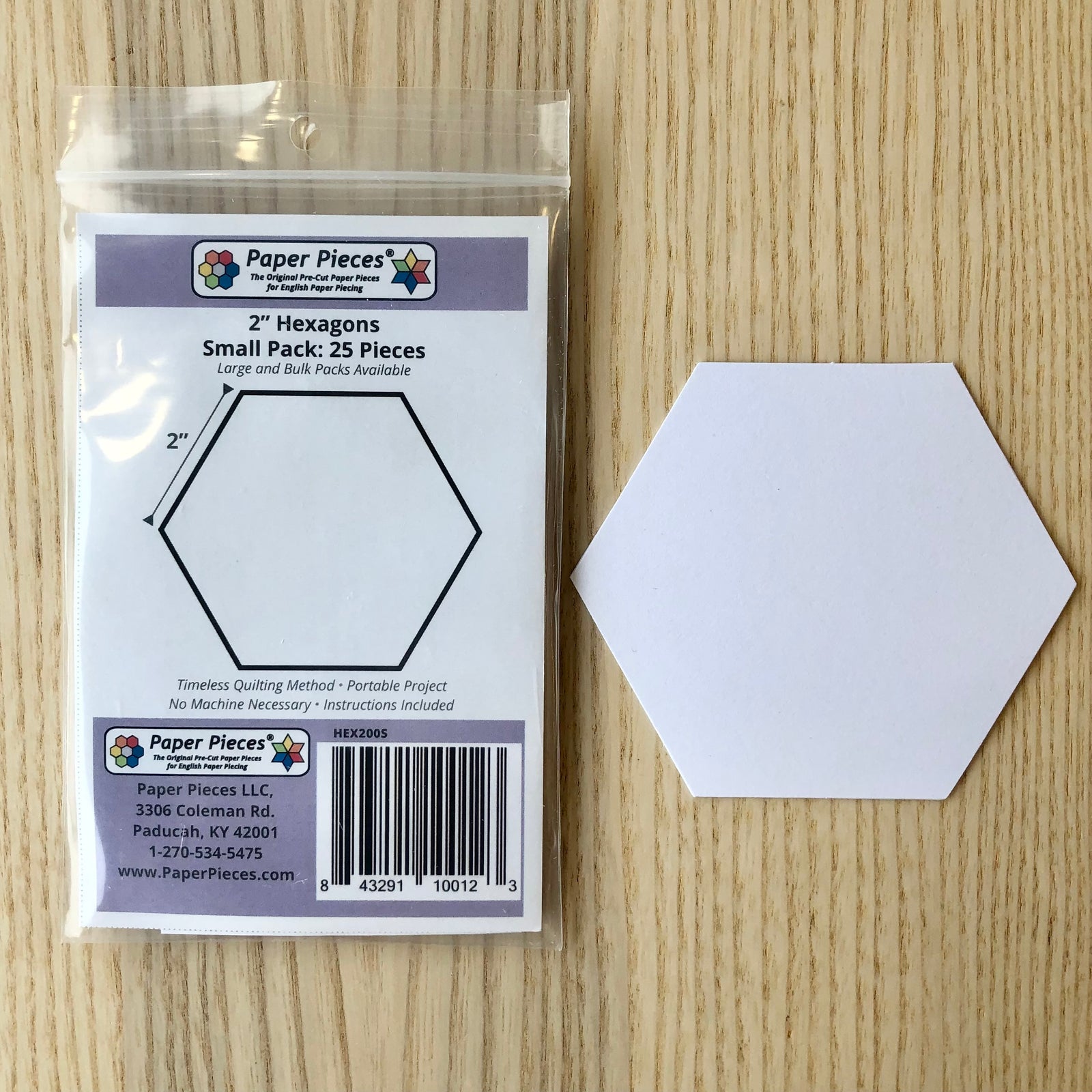 2" Hexagon paper piecing templates