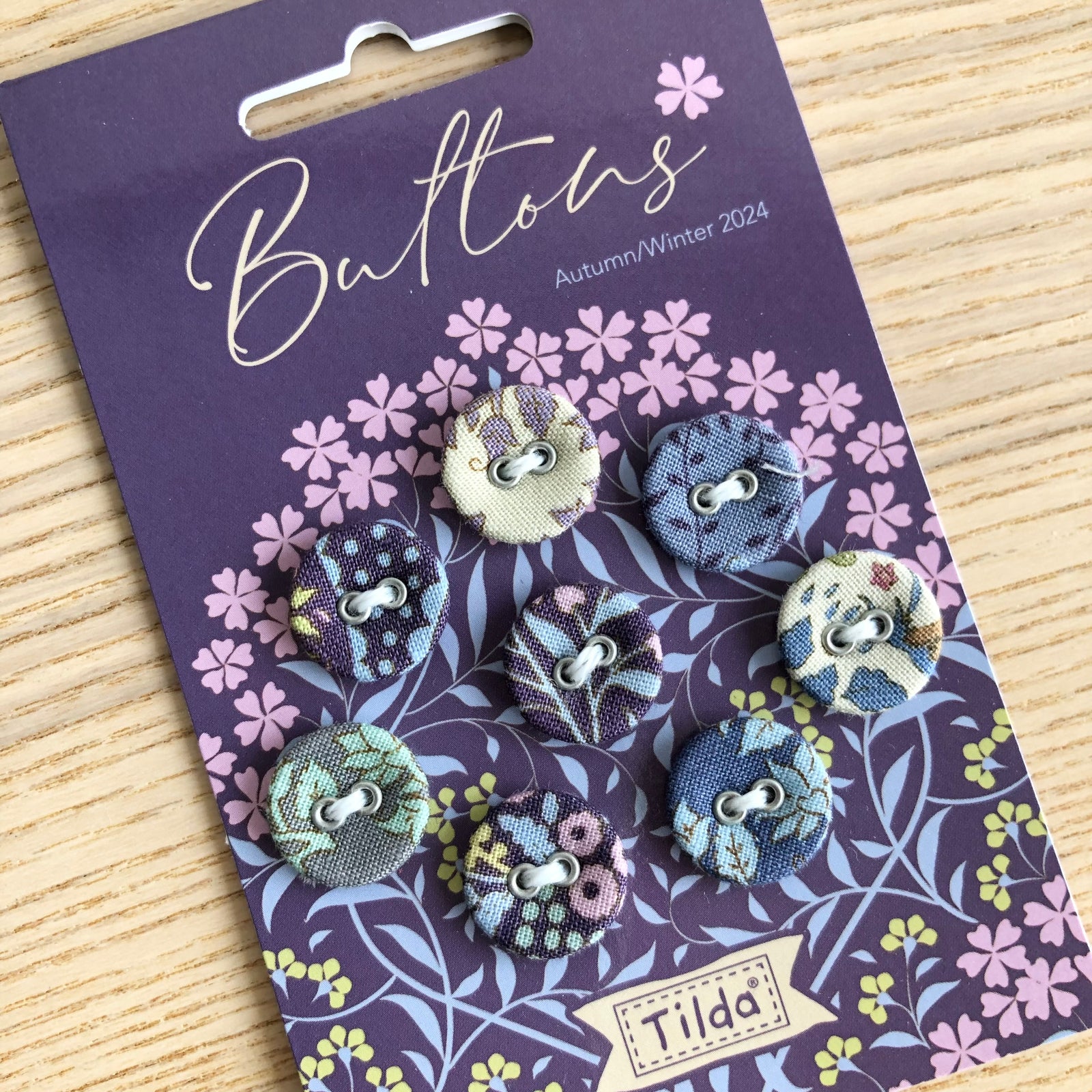 Tilda Sanctuary Buttons Eggplant