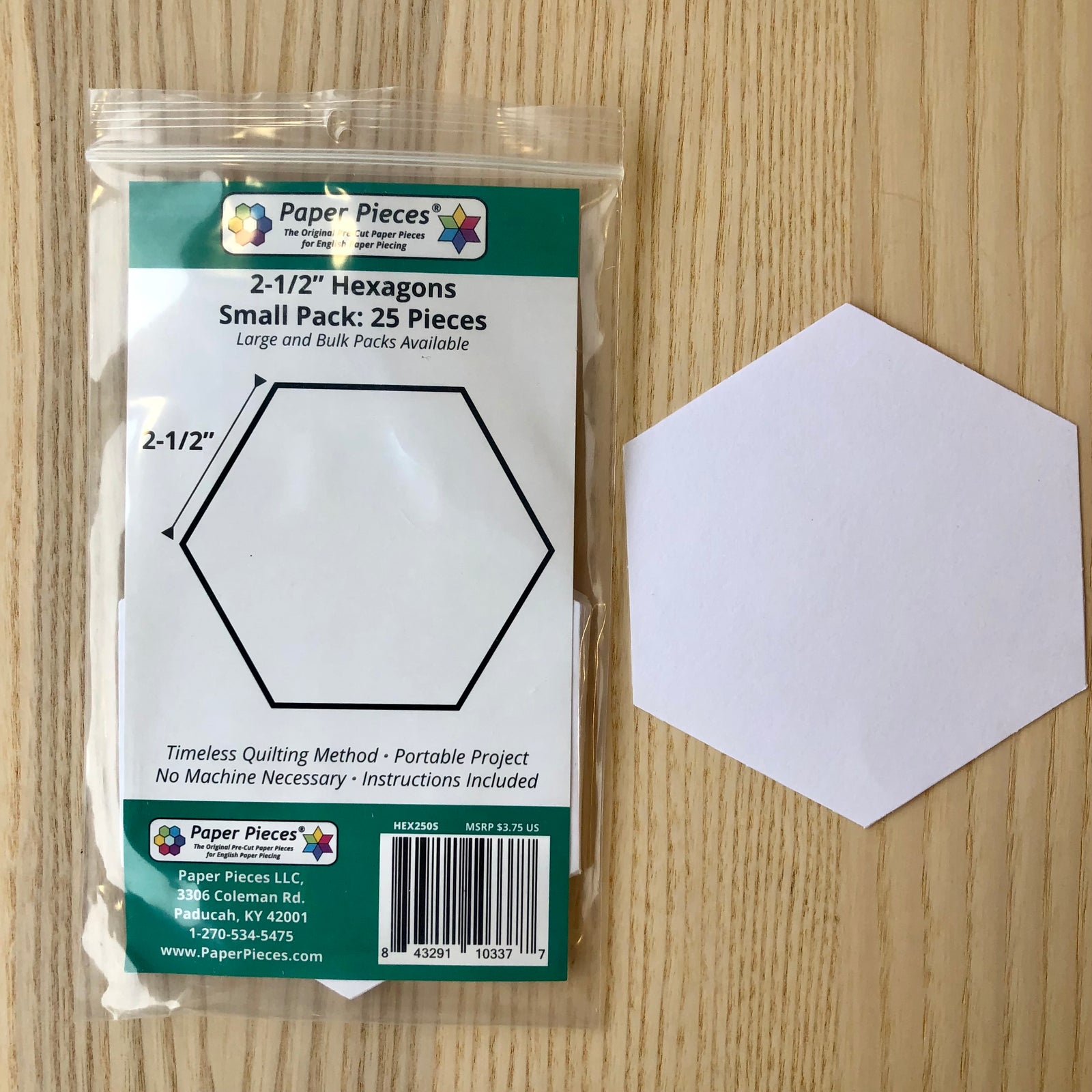 2 ½" Hexagon paper piecing templates