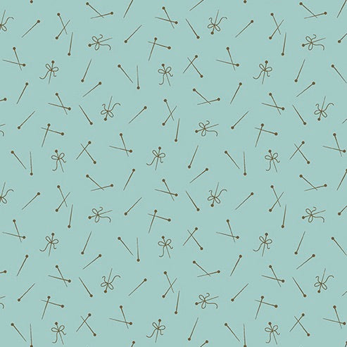 Sewing Basket Pin Up Turquoise