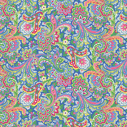 April's Garden Khanti Paisley Multi Wideback - country clothesline