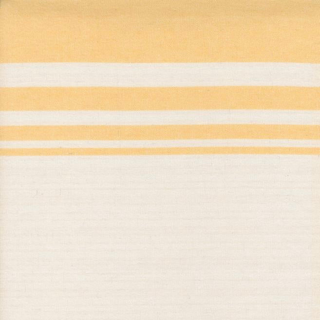 Toweling yellow stripe on white