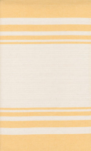 Toweling yellow stripe on white