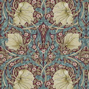 William Morris Pimpernel Teal Berry