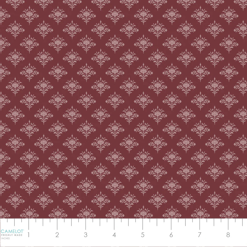 Dark Romance Dainty Damask Burgundy