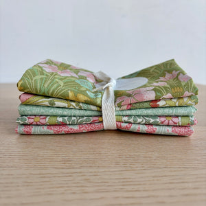 Tilda Songbird Fat Quarter Bundle Green