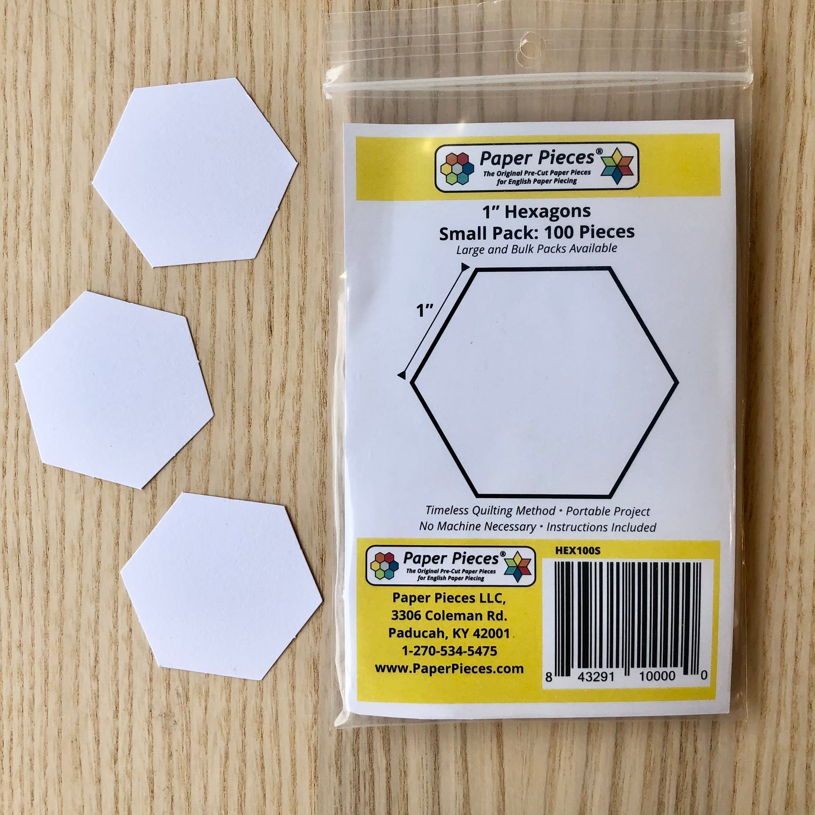 1" Hexagon paper piecing templates