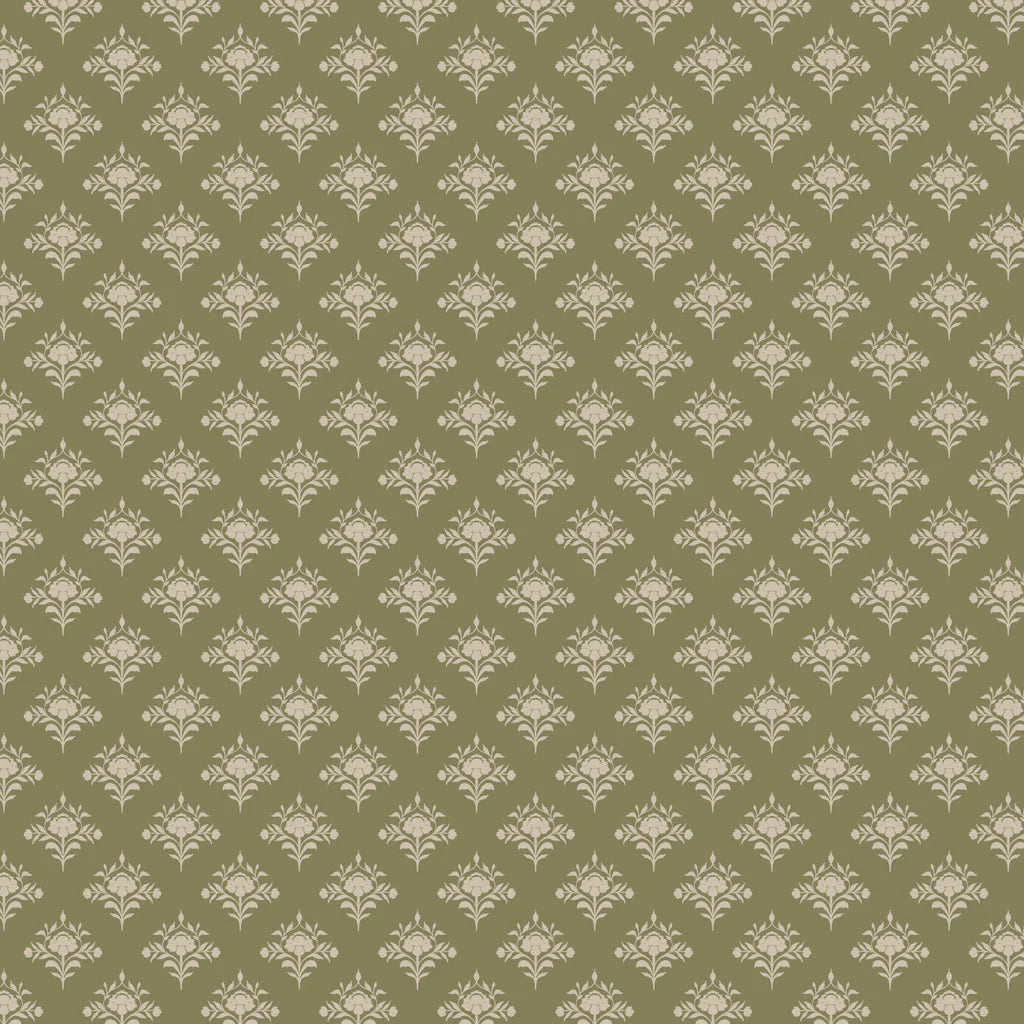 Dark Romance Dainty Damask Olive
