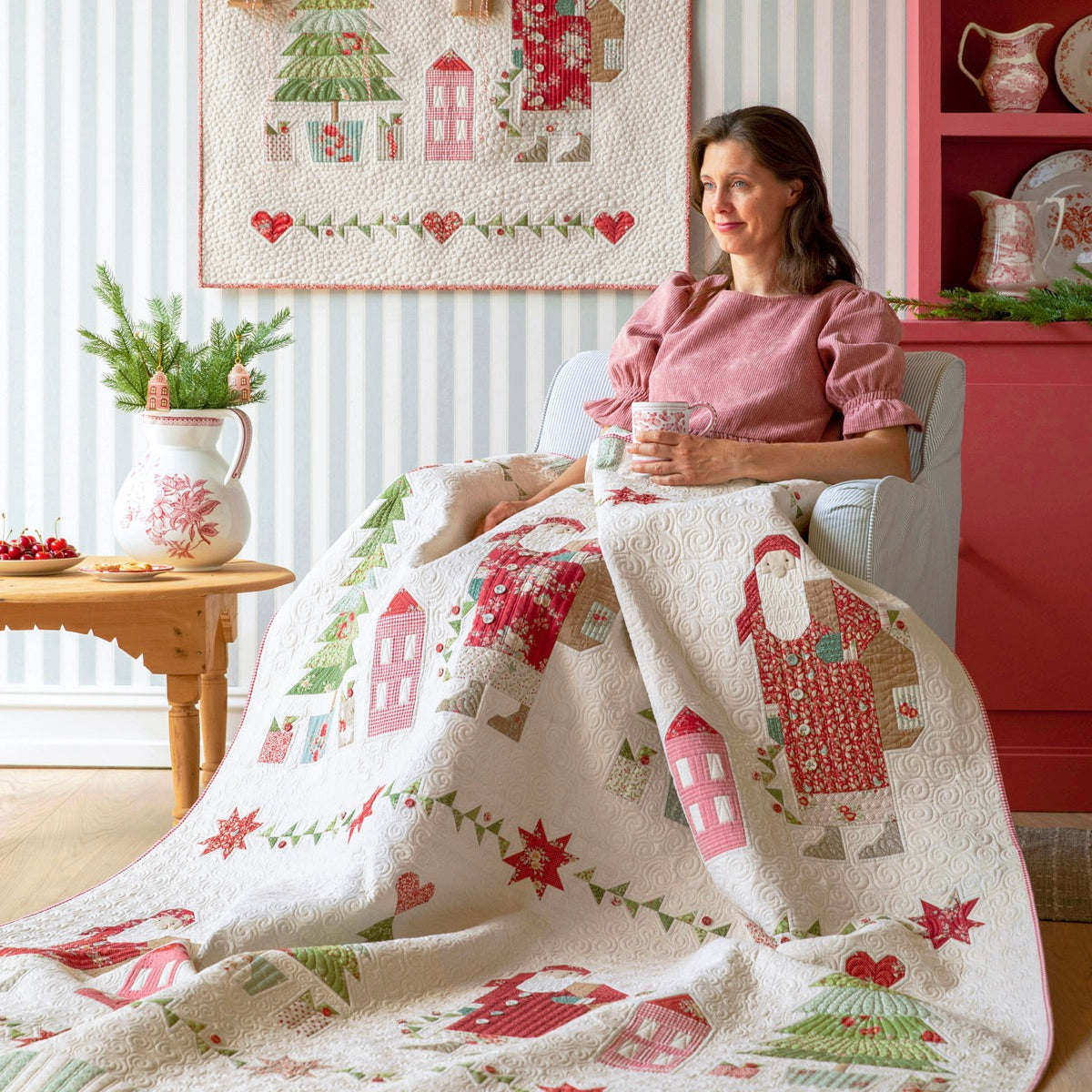 Merry Little Christmas Mistletoe Pistachio