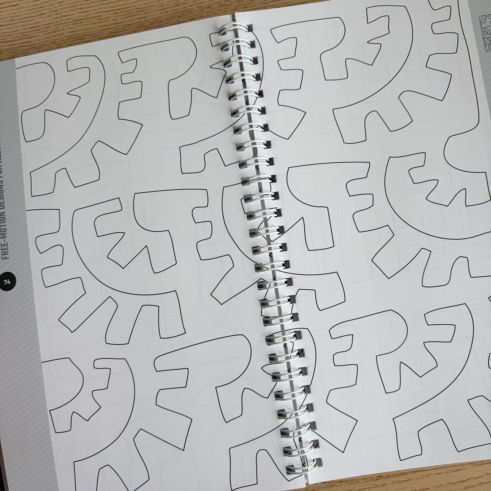 Free-motion designs for allover patterns