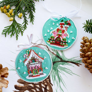 Beaded Embroidery Kit Gingerbread