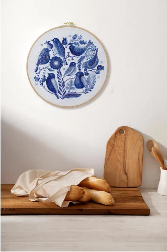 Cross Stitch Kit Blue Bird Song