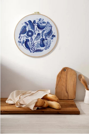 Cross Stitch Kit Blue Bird Song