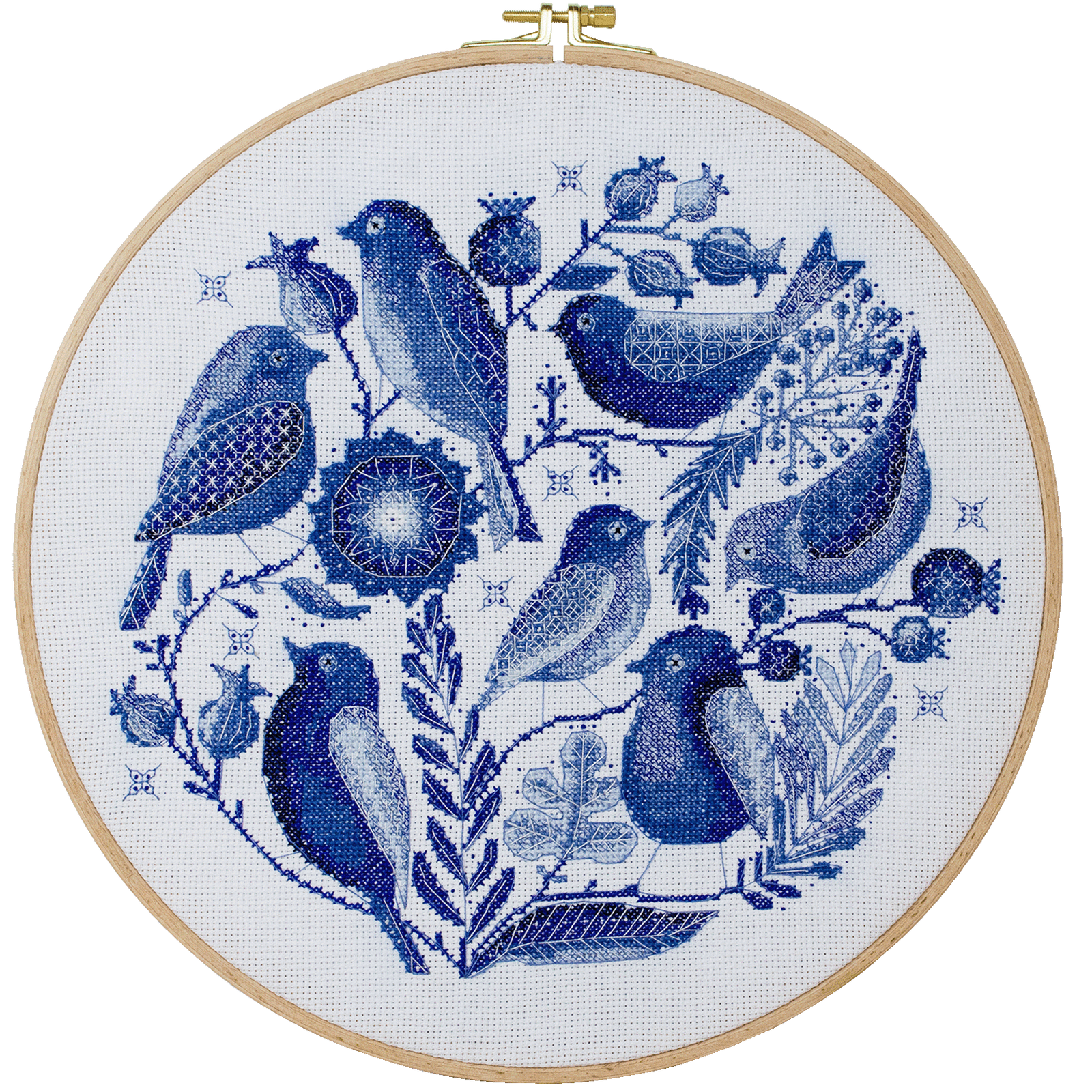 Cross Stitch Kit Blue Bird Song