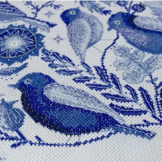Cross Stitch Kit Blue Bird Song