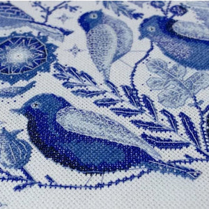 Cross Stitch Kit Blue Bird Song