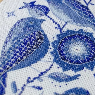 Cross Stitch Kit Blue Bird Song