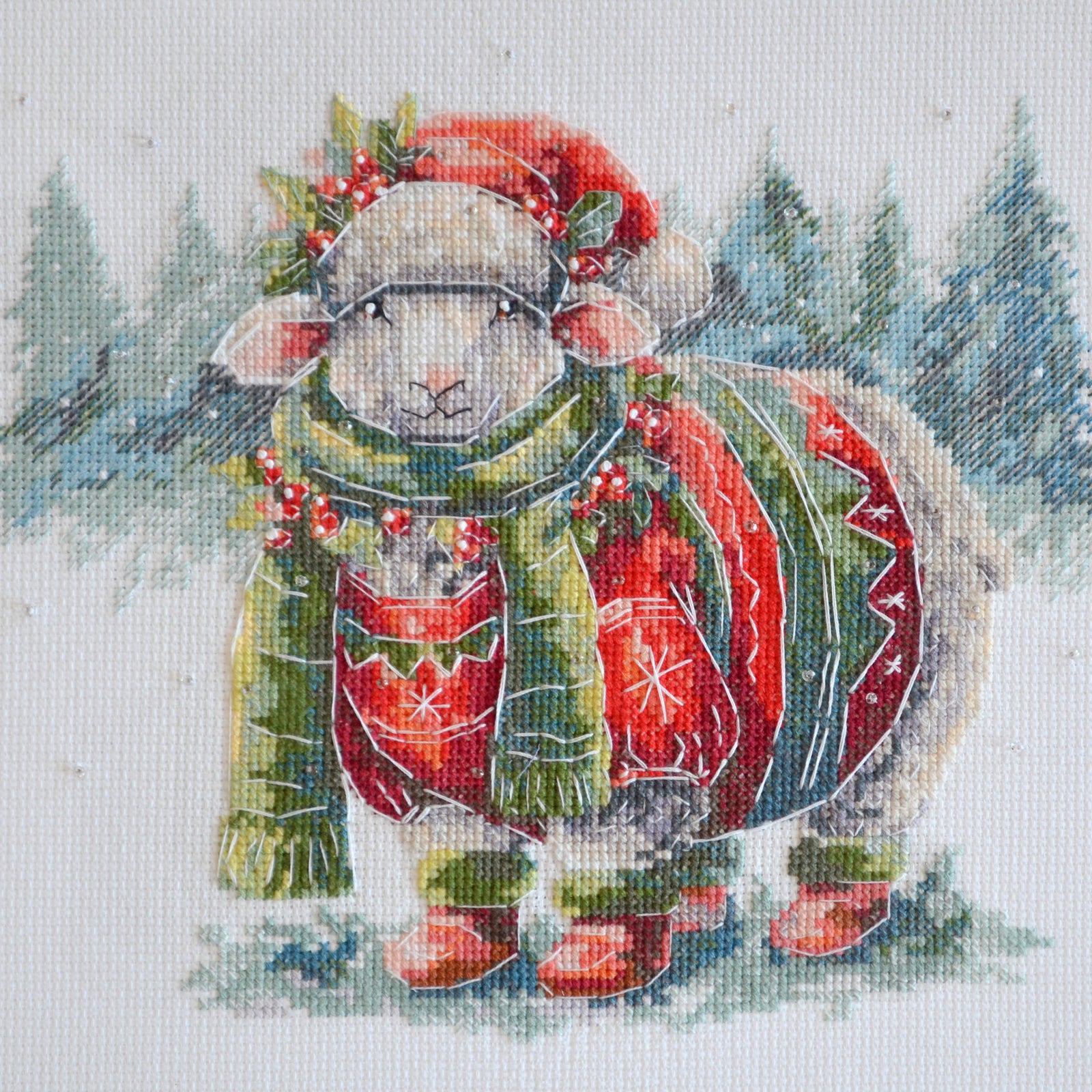 Cross Stitch Kit Cozy Sheep