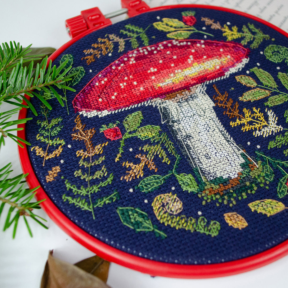 Cross Stitch Kit Mushroom