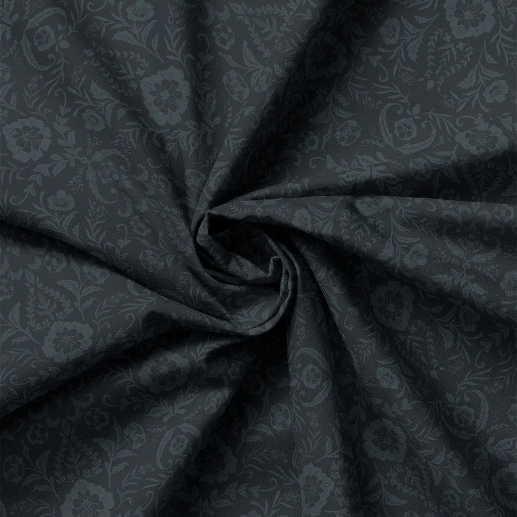 Dark Romance Opulent Damask Charcoal