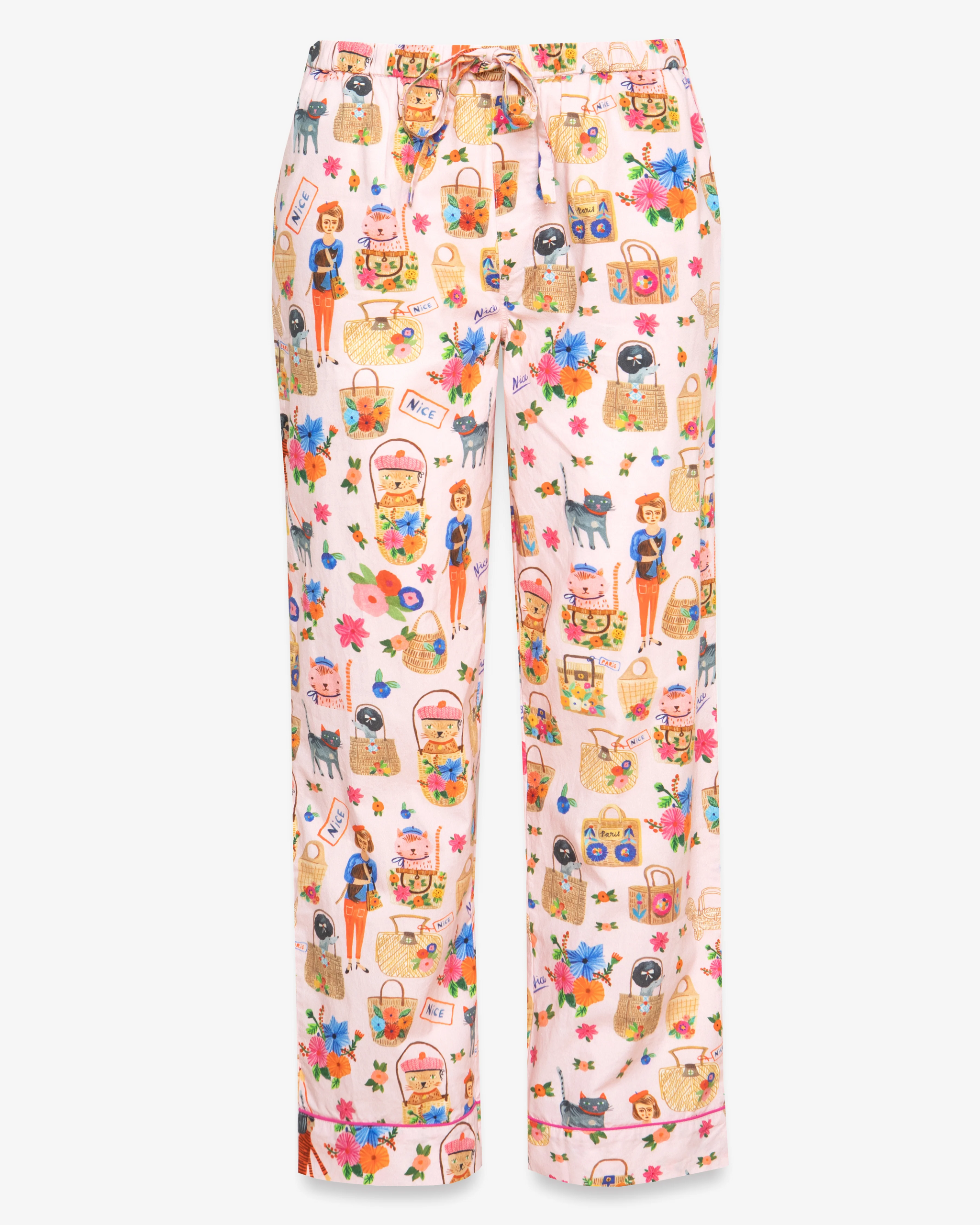Home Is Where Your Cats Are Women's PJs in Women's Cotton Pajamas