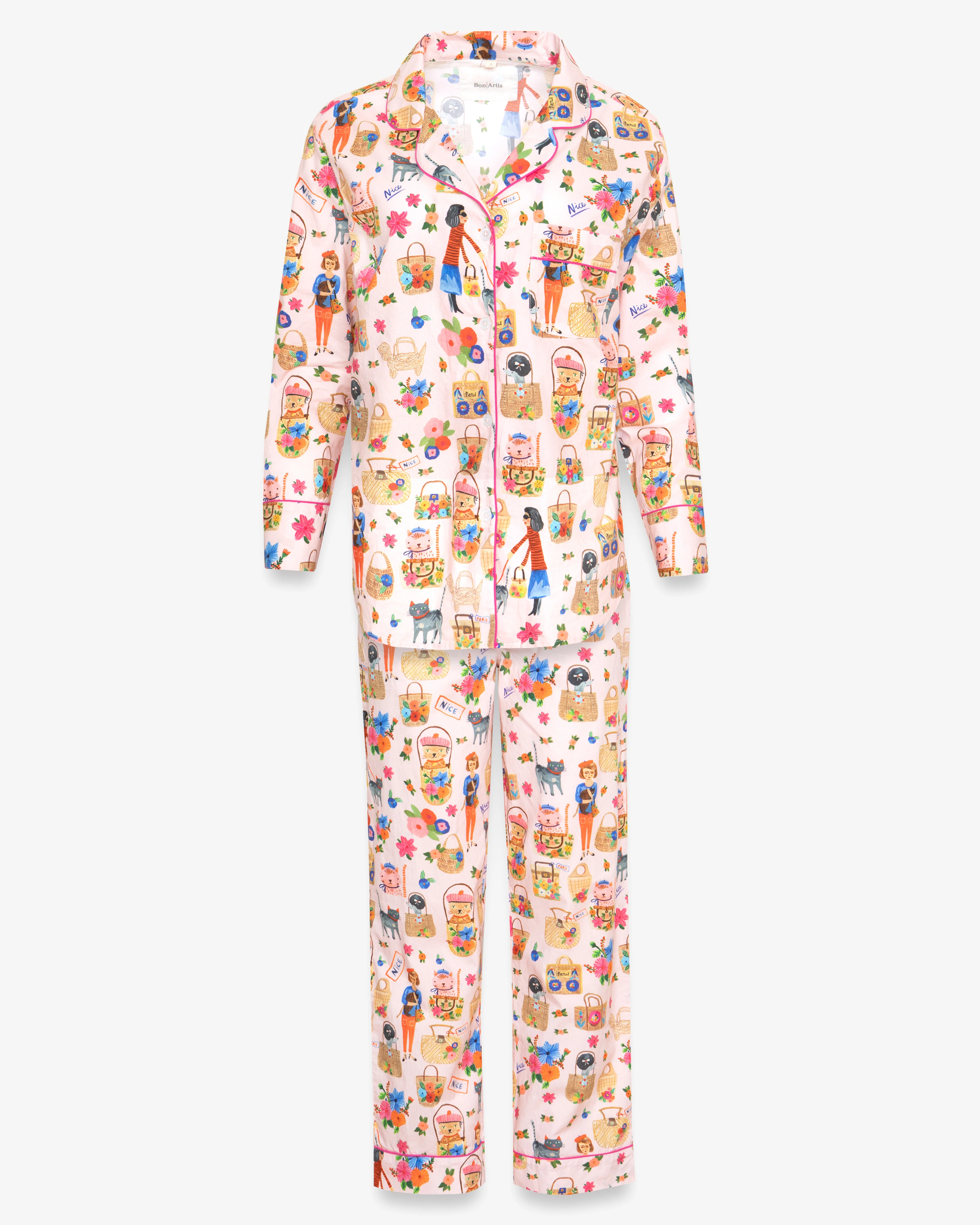 OohLaLa Cats Pyjama Set - country clothesline